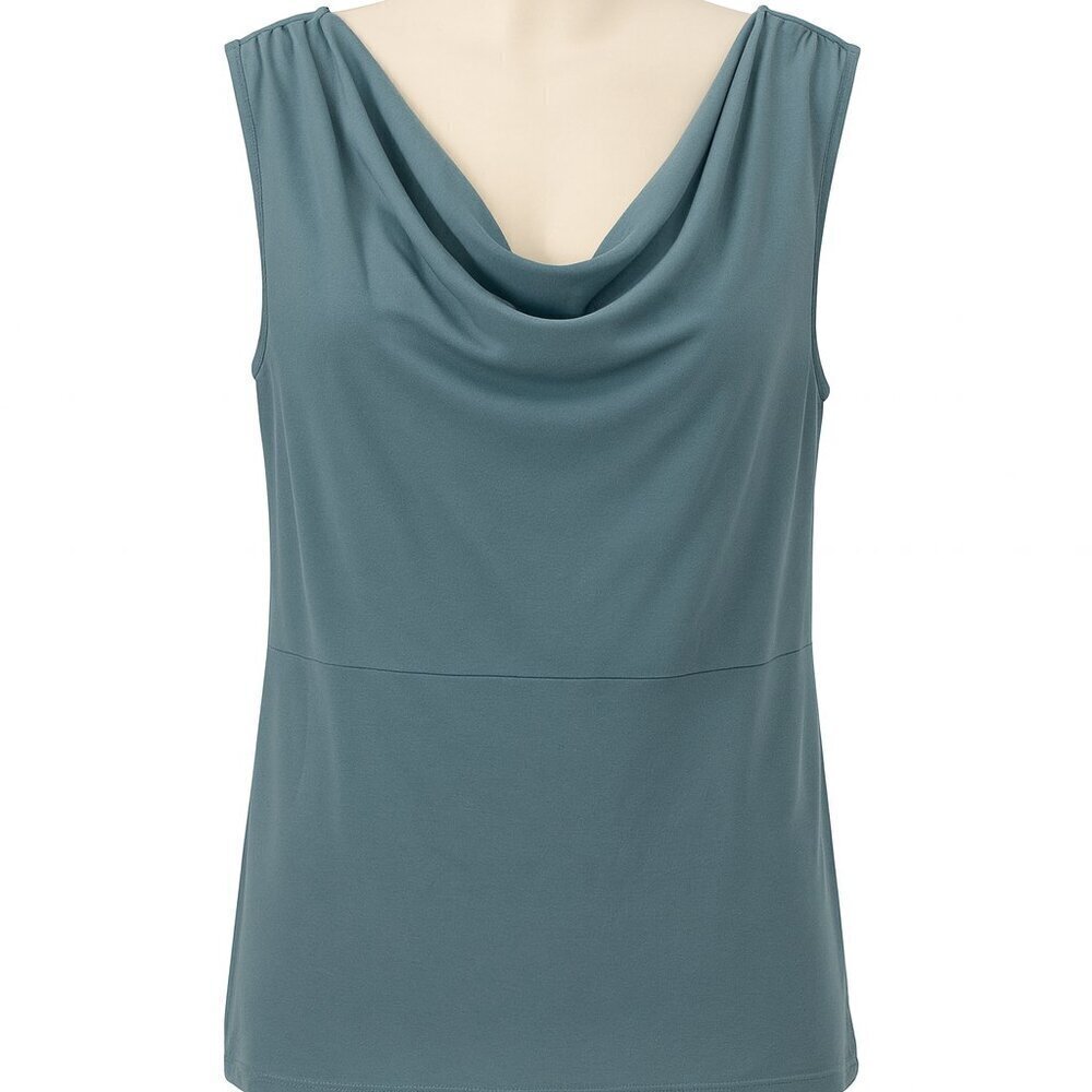 Apt 9 Teal Drape Cowl Neck Sleeveless Tank Top Shell Plus Size 2X